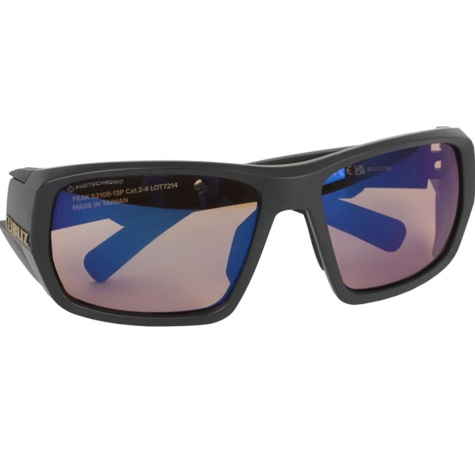Bliz Peak Bril - Matt Black - Photochromic Brown/Blue Multi