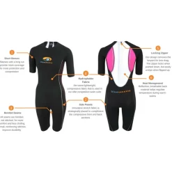 blueseventy PZ4TX+ Swimskin Vrouwen - black/white/pink