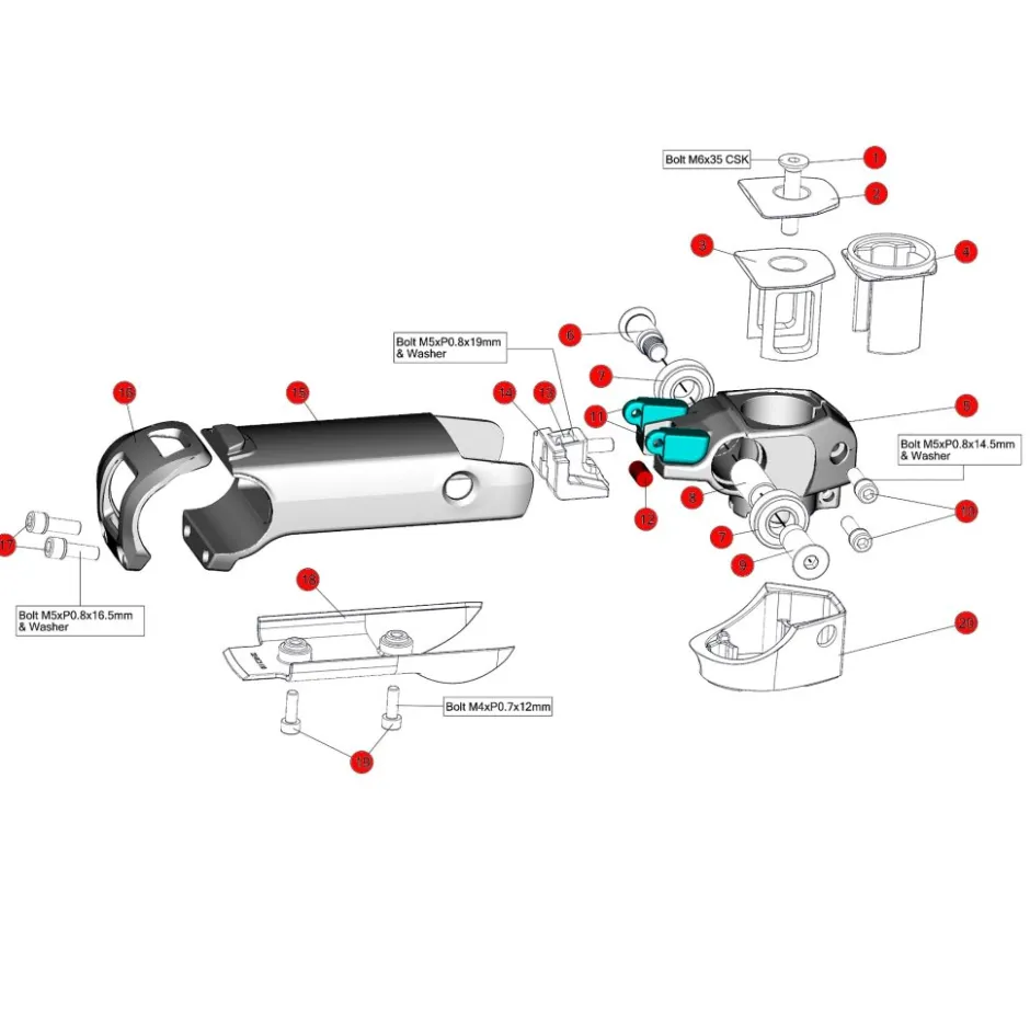 Stuurpennen < BMC ICS2 MTT x Redshift Stuurpen - 31.8mm - zwart