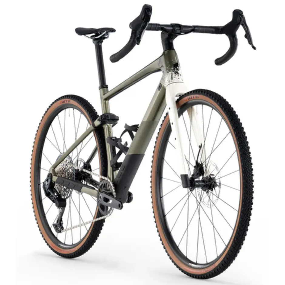 Gravelbikes Bikepacking < BMC UR 01 TWO - Carbon Gravebike - 2026 - etaic green / pear white
