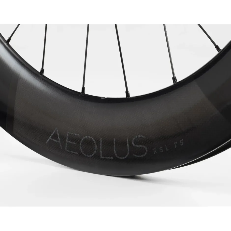 Wielen < Bontrager Aeolus RSL 75 TLR Disc Carbon Front Wheel - Clincher / Tubeless - Centerlock - 12x100mm