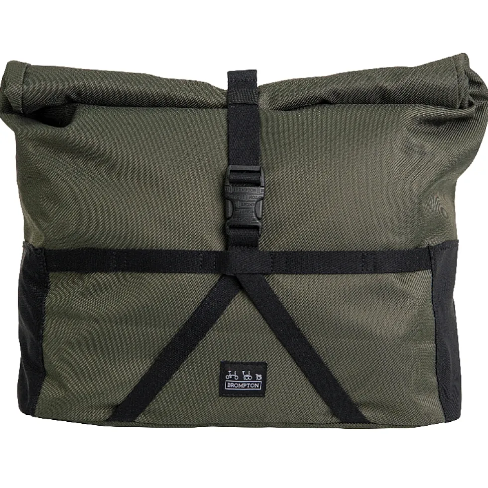 Brompton Borough Roll Top Bike Bag - 14L - olive