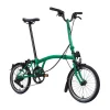 Vouwfietsen < Brompton C Line Advanced - 12-Speed - High Bar - Extended Seatpost - Rear Rack & Dynamo - 16" Vouwfiets - 2026 - palm green