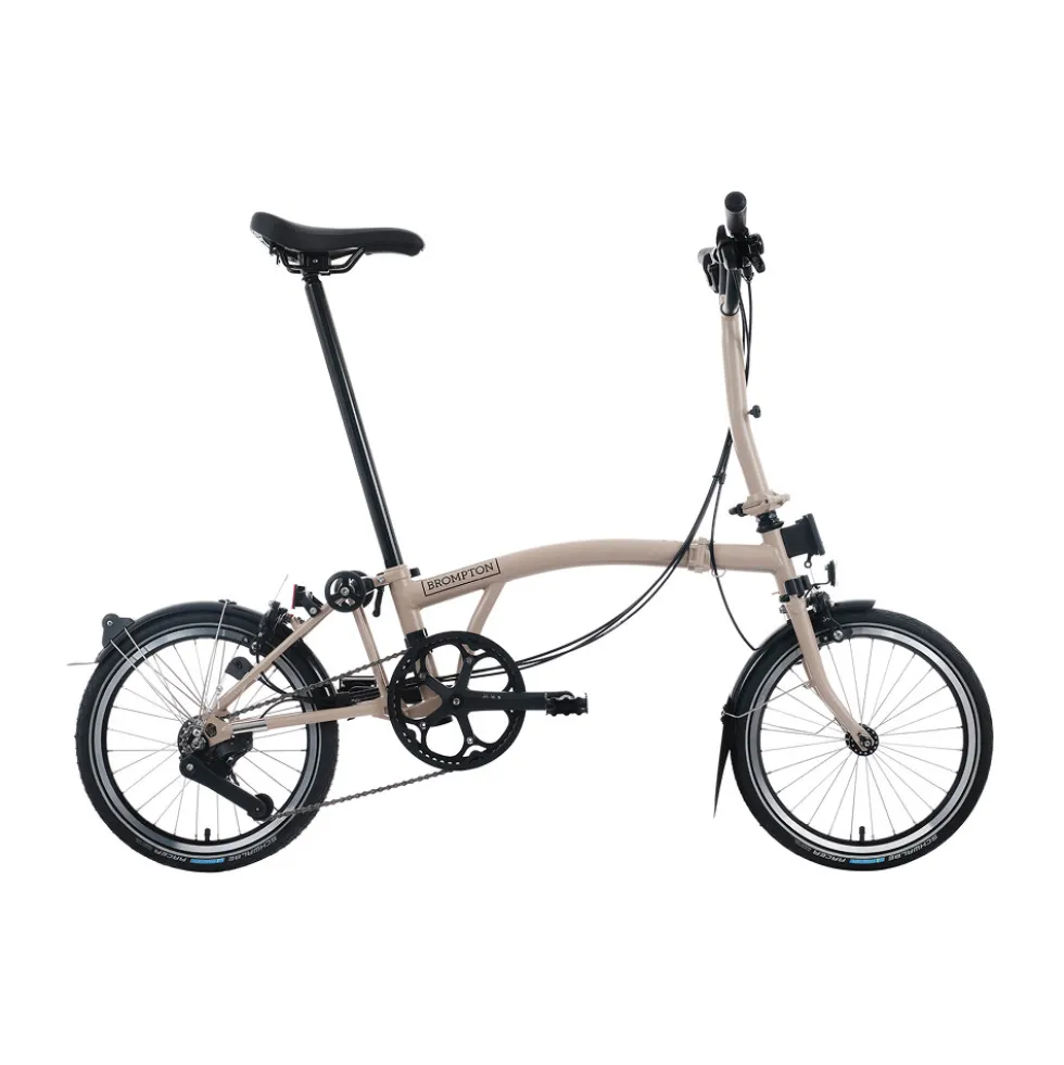Brompton C Line - 4-Speed - Mid Bar - Extended Seatpost - Rear Rack & Dynamo - 16" Vouwfiets - 2026 - dune sand