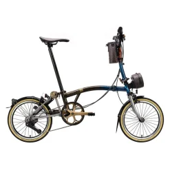 Vouwfietsen < Brompton C Line - 50th Anniversary - 12-Speed - Mid Bar - Extended Seatpost - 16" Vouwfiets - 2025 - 1975 Special Edition