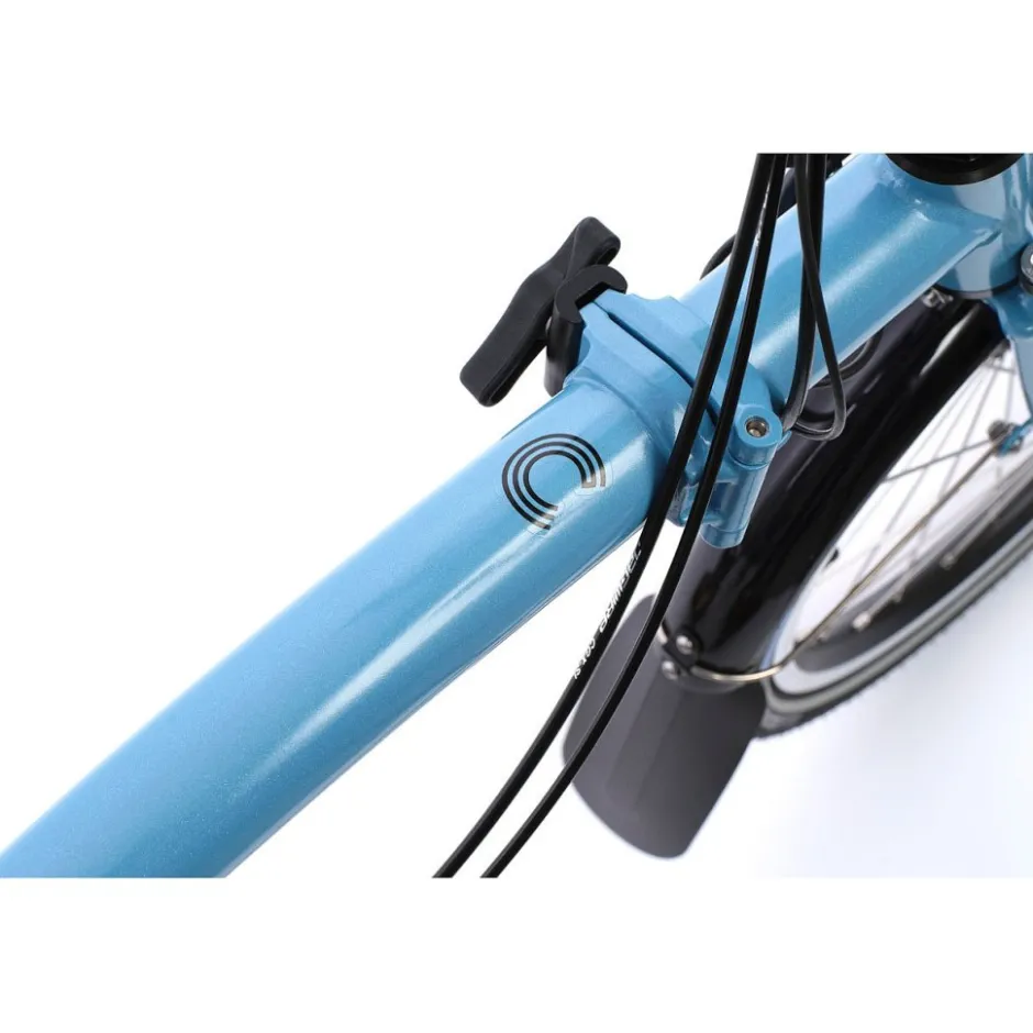 Elektrische Fietsen|Elektrische Vouwfietsen < Brompton Electric C Line - 4-Speed - Mid Bar - Extended Seatpost - Rear Rack - 16" Elektrische Vouwfiets - 2026 - cloud metalic