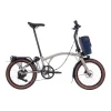 Brompton Electric G Line City+ - 4 Speed - Raised Bar - Extended Seatpost - Rear Rack - 20" Elektrische Vouwfiets - 2026 - Traildust White