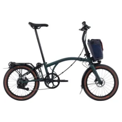 Brompton Electric G Line - 4 Speed - Medium Bar - Extended Seatpost - Rear Rack - 20" Elektrische Vouwfiets - 2026 - forest green