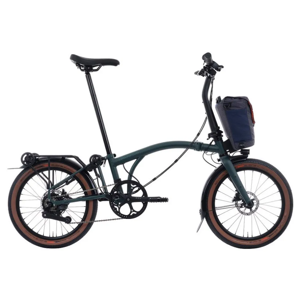 Brompton Electric G Line - 4 Speed - Large Bar - Telescopic Seatpost - Rear Rack - 20" Elektrische Vouwfiets - 2026 - forest green