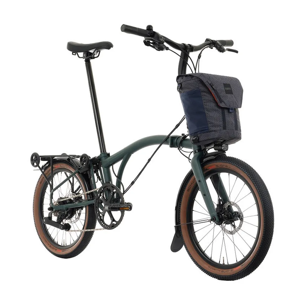 Brompton Electric G Line - 4 Speed - Large Bar - Telescopic Seatpost - Rear Rack - 20" Elektrische Vouwfiets - 2026 - forest green