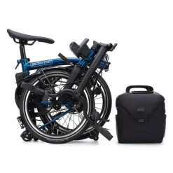 Elektrische Fietsen|Elektrische Vouwfietsen < Brompton Electric P Line - 4 Speed - High Bar - Extended Seatpost - Rear Rack - 16" Elektrische Vouwfiets - 2026 - pacific lacquer