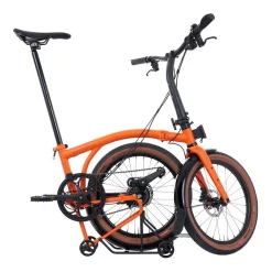 Vouwfietsen < Brompton G Line - 8-Speed - Large - Telescopic Seatpost - Rear Rack - 20" Vouwfiets - 2026 - Adventure Orange