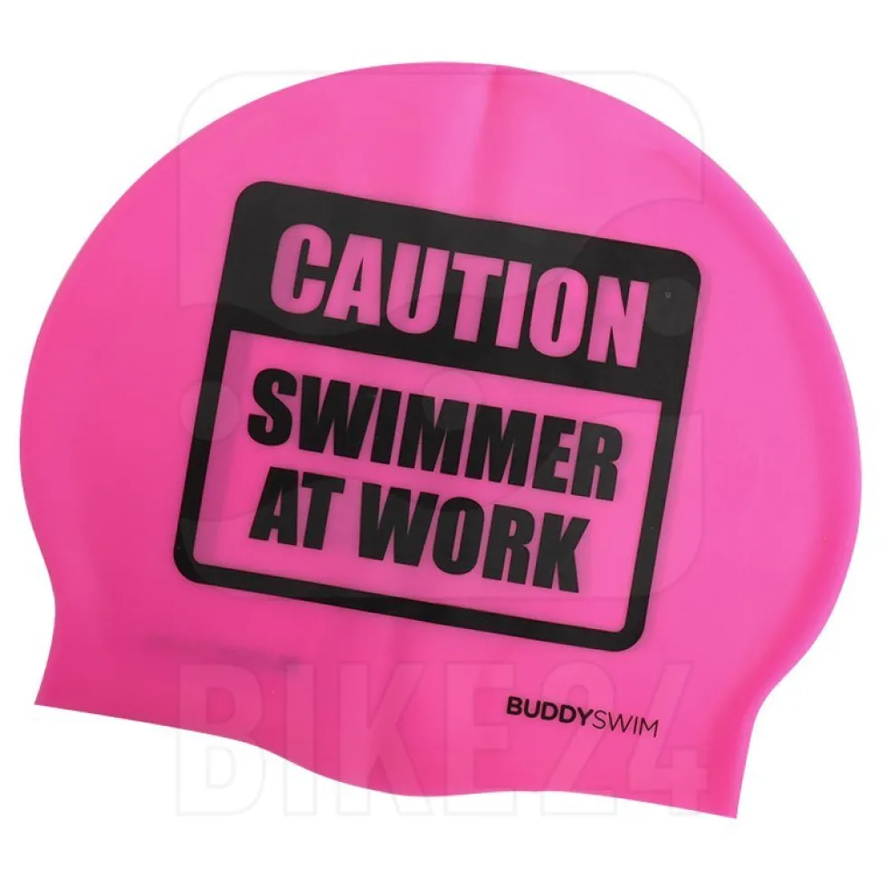 Buddyswim Boya Drybag 20lt + swim cap - pink/live love swim