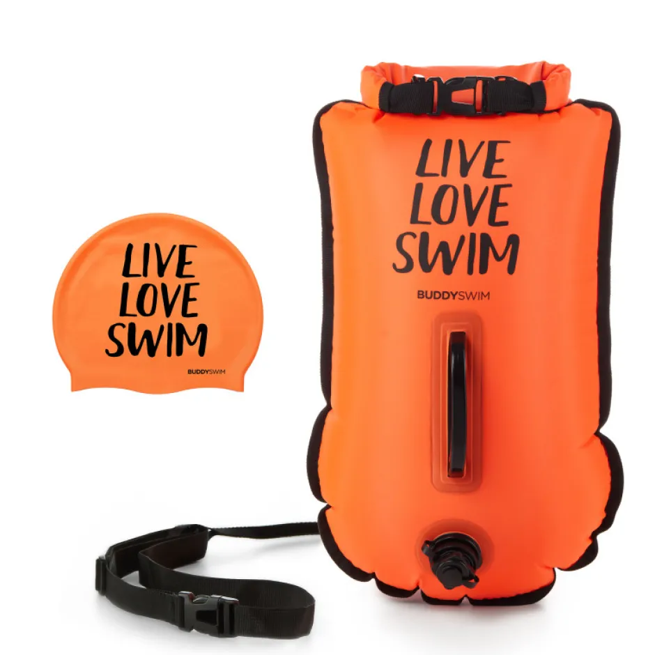 Zwemhulpmiddelen < Buddyswim Buoy Dry Bag LLS 20lt - orange