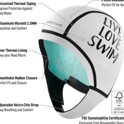 Buddyswim Trilaminate Warmth 2.5mm Neopreen Badmuts - wit