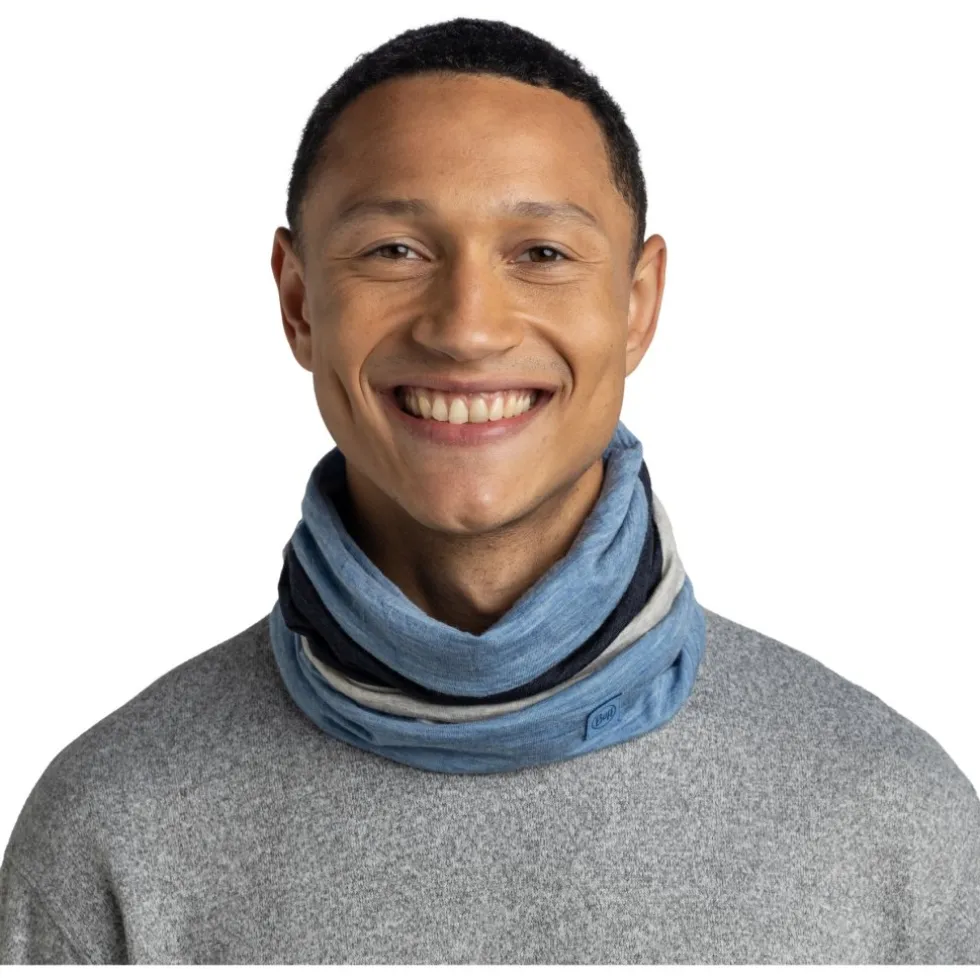 Buff® Merino Move Multifunctionele Doek - Block Lake Blue