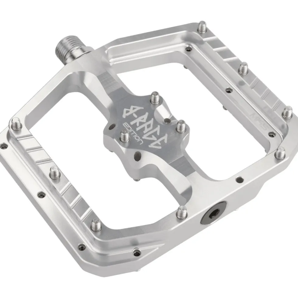 Burgtec Penthouse Flat MK5 Pedalen - B-Rage Edition - Rhodium Silver