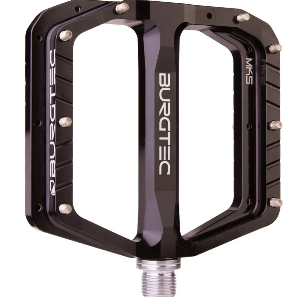 Burgtec Penthouse MK5 Flat Pedal - Steel Axle - Black