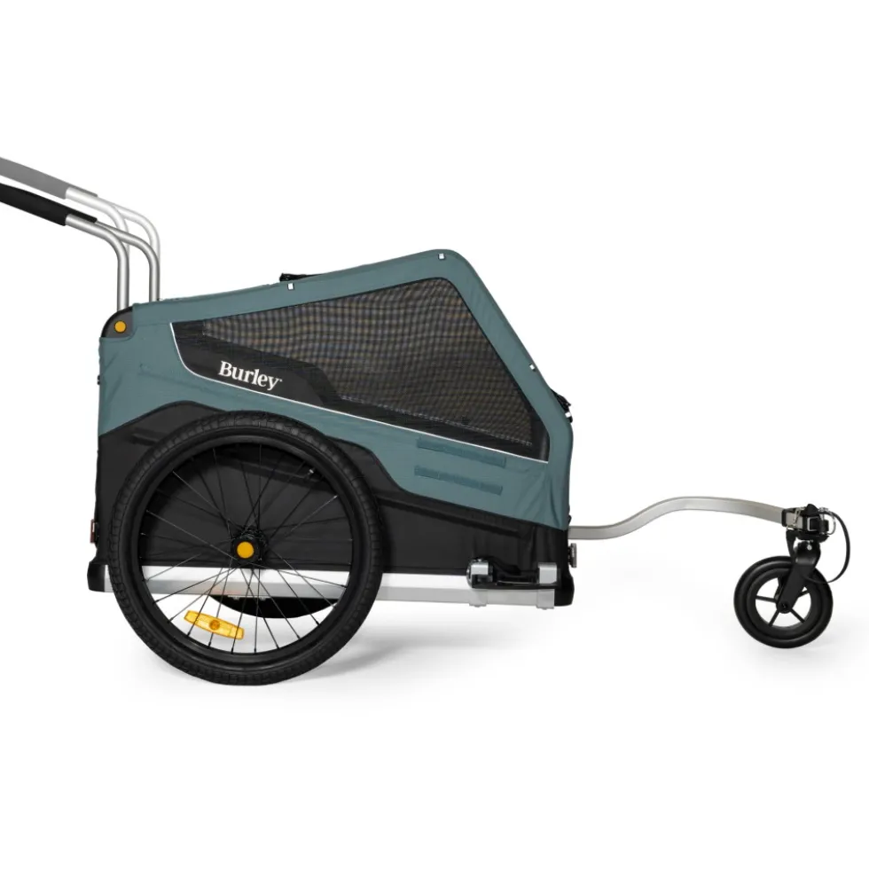 Burley Bark Ranger Fietskar voor Honden - zwart/turquoise mat