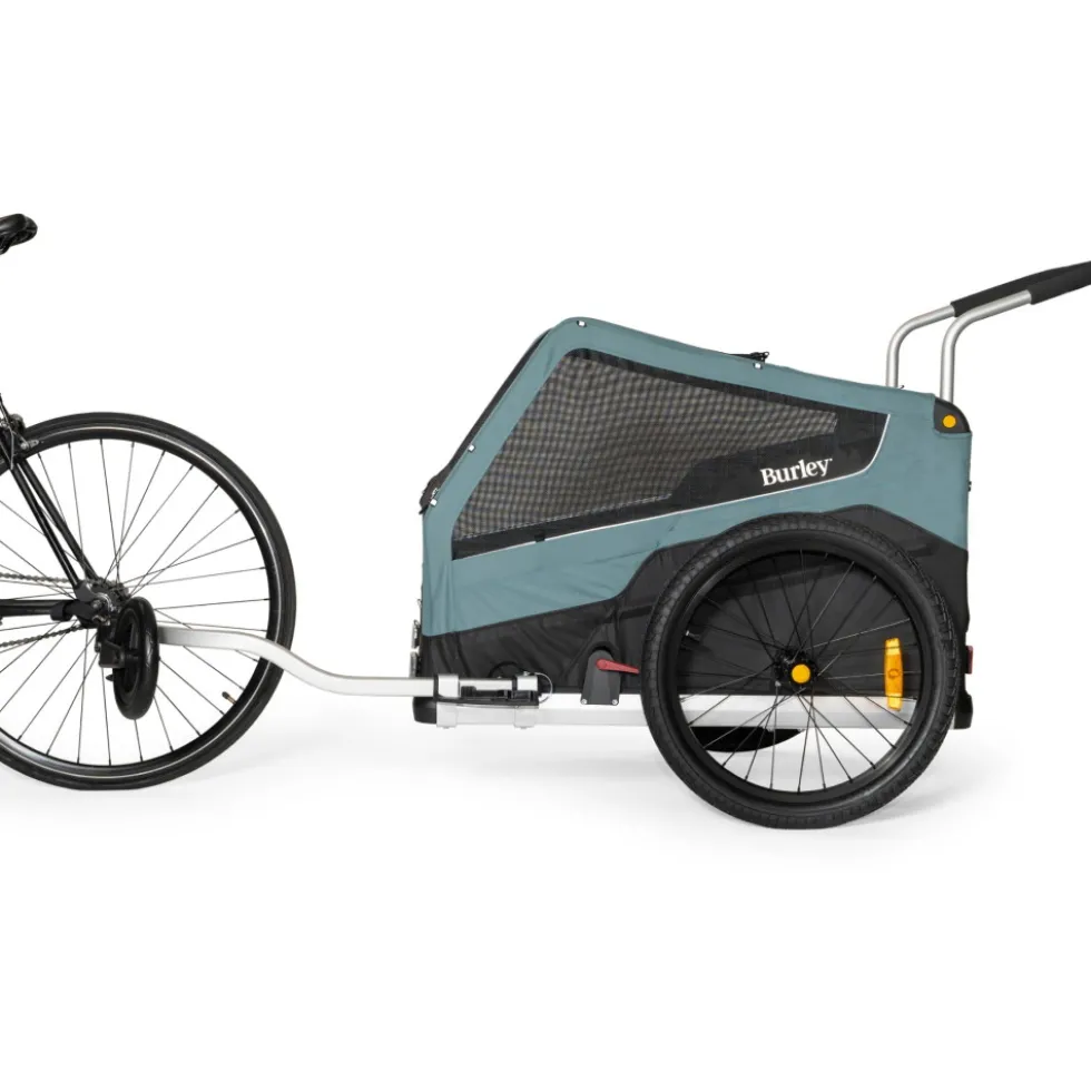 Burley Bark Ranger Fietskar voor Honden - zwart/turquoise mat