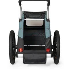 Burley Bark Ranger Fietskar voor Honden - zwart/turquoise mat