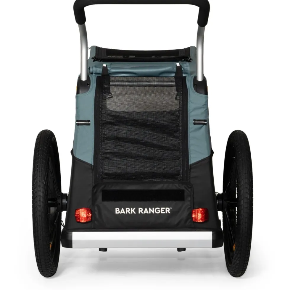 Burley Bark Ranger Fietskar voor Honden - zwart/turquoise mat