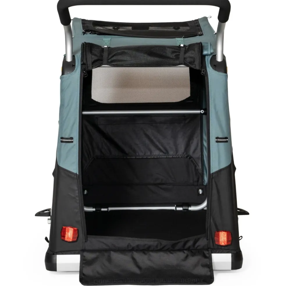 Burley Bark Ranger XL Fietskar voor Honden - zwart/turquoise mat