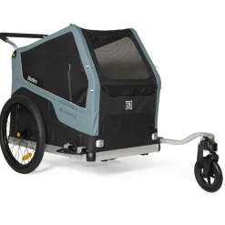 Burley Bark Ranger XL Fietskar voor Honden - zwart/turquoise mat