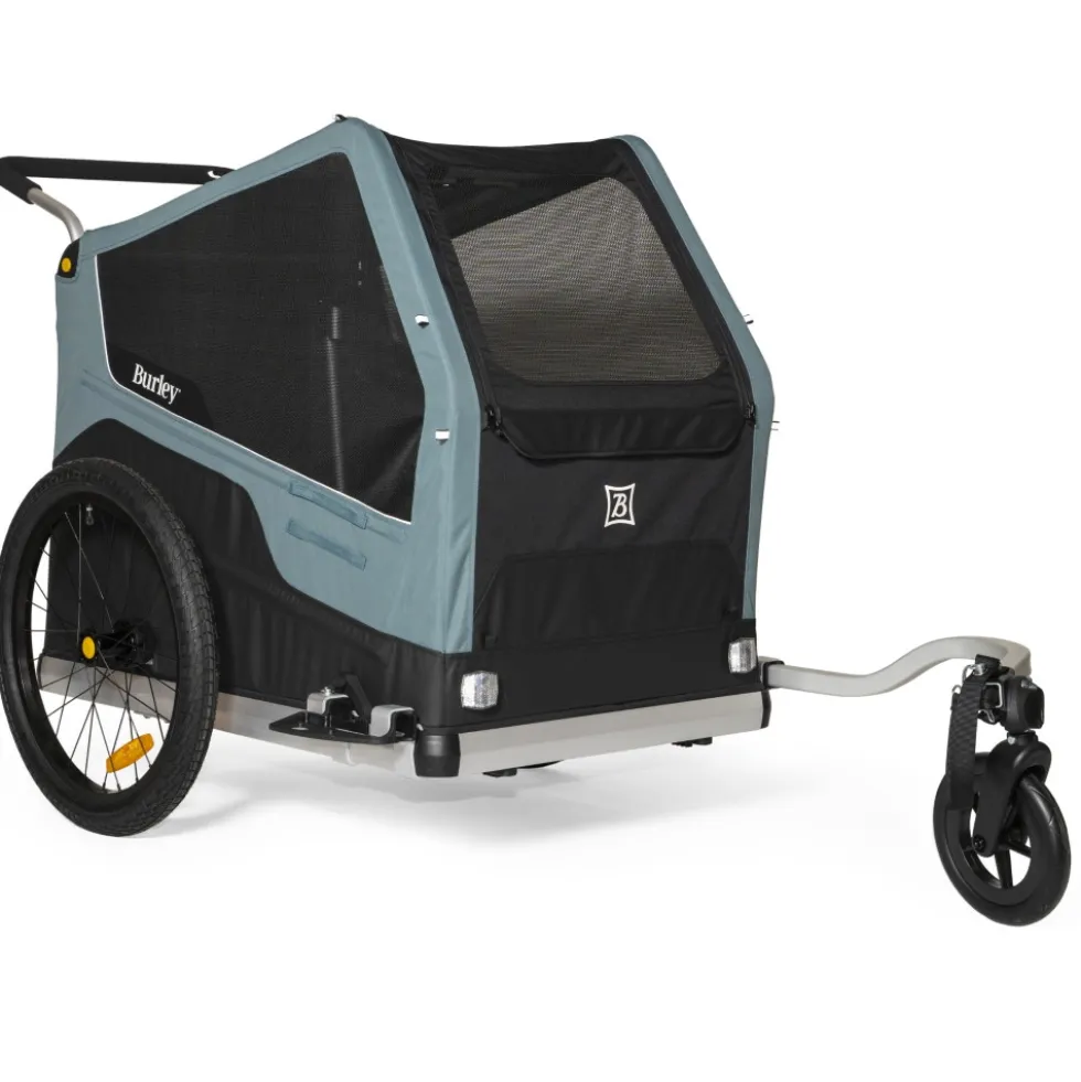 Burley Bark Ranger XL Fietskar voor Honden - zwart/turquoise mat