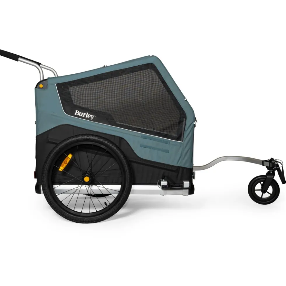 Burley Bark Ranger XL Fietskar voor Honden - zwart/turquoise mat