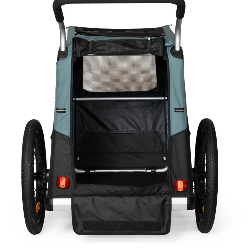 Burley Bark Ranger XL Fietskar voor Honden - zwart/turquoise mat