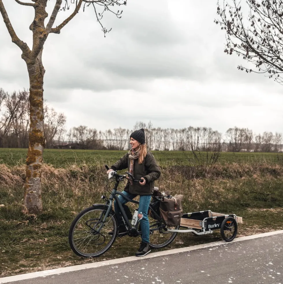 Burley Flatbed Transportkar - zwart