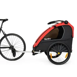 Burley Honey Bee Fietskar voor 1-2 Kinderen - rood/zwart