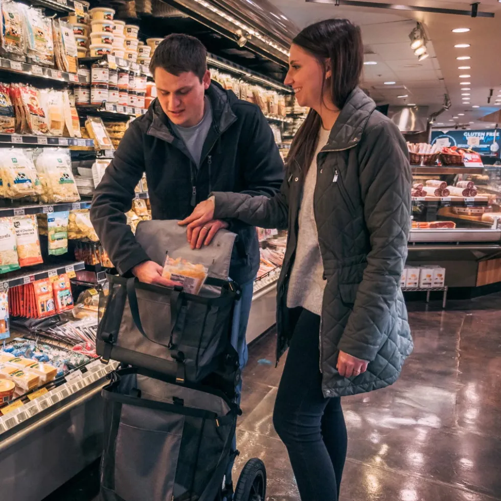 Burley Travoy Upper Market Bag - Bovenste Fietstas 22L - donkergrijs