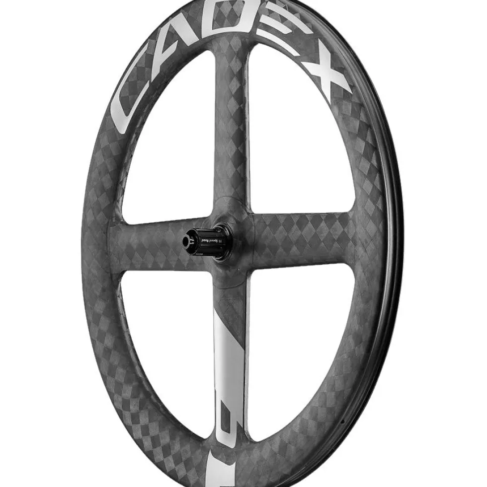 CADEX 4 Spoke Disc Rear Wheel - 28" | Carbon | Hookless | Centerlock - 12x142mm - Campagnolo ED