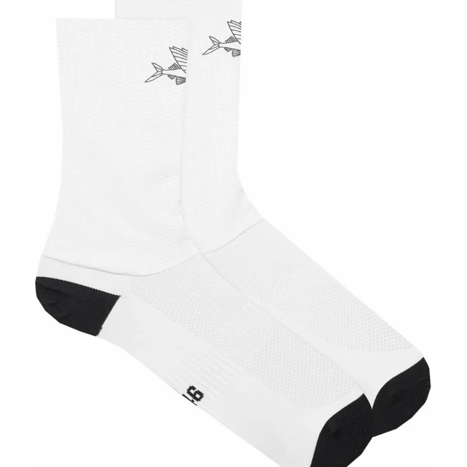 Fietssokken < Café du Cycliste Aero okken - fying fih/back on white