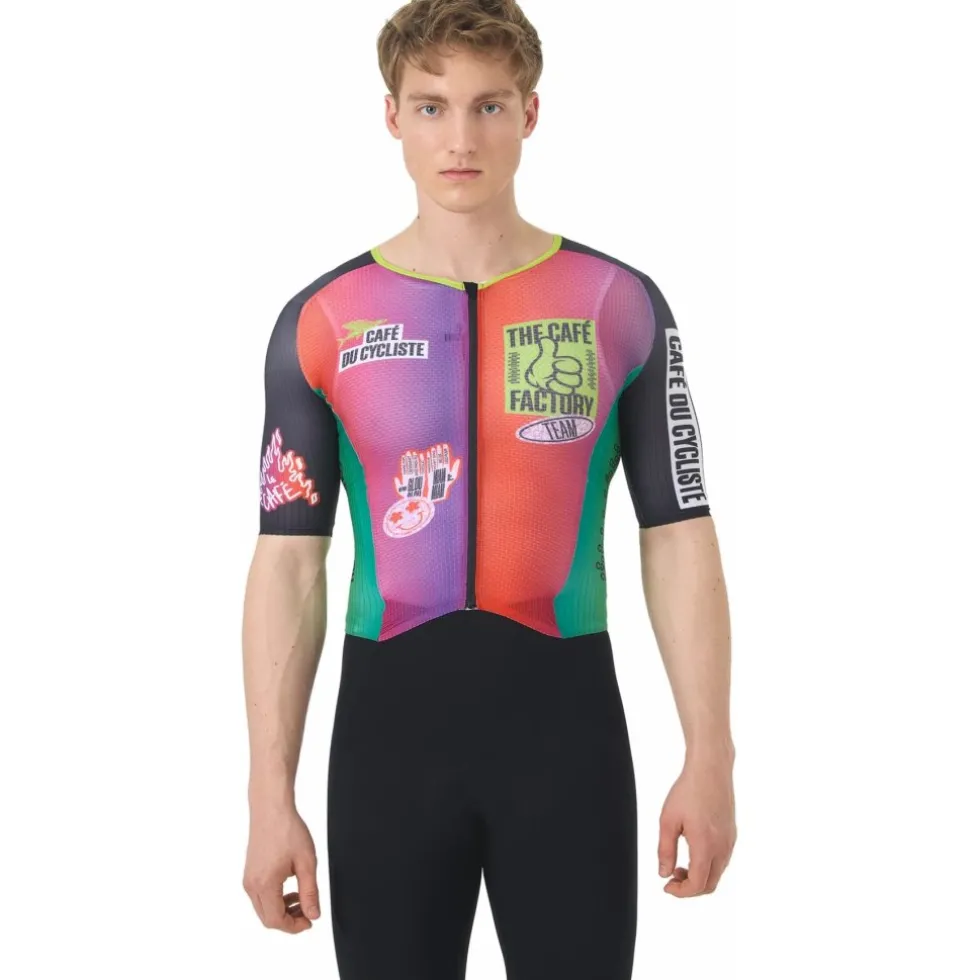Café du Cycliste x Café Factory Team Cerise Racebody Heren - black