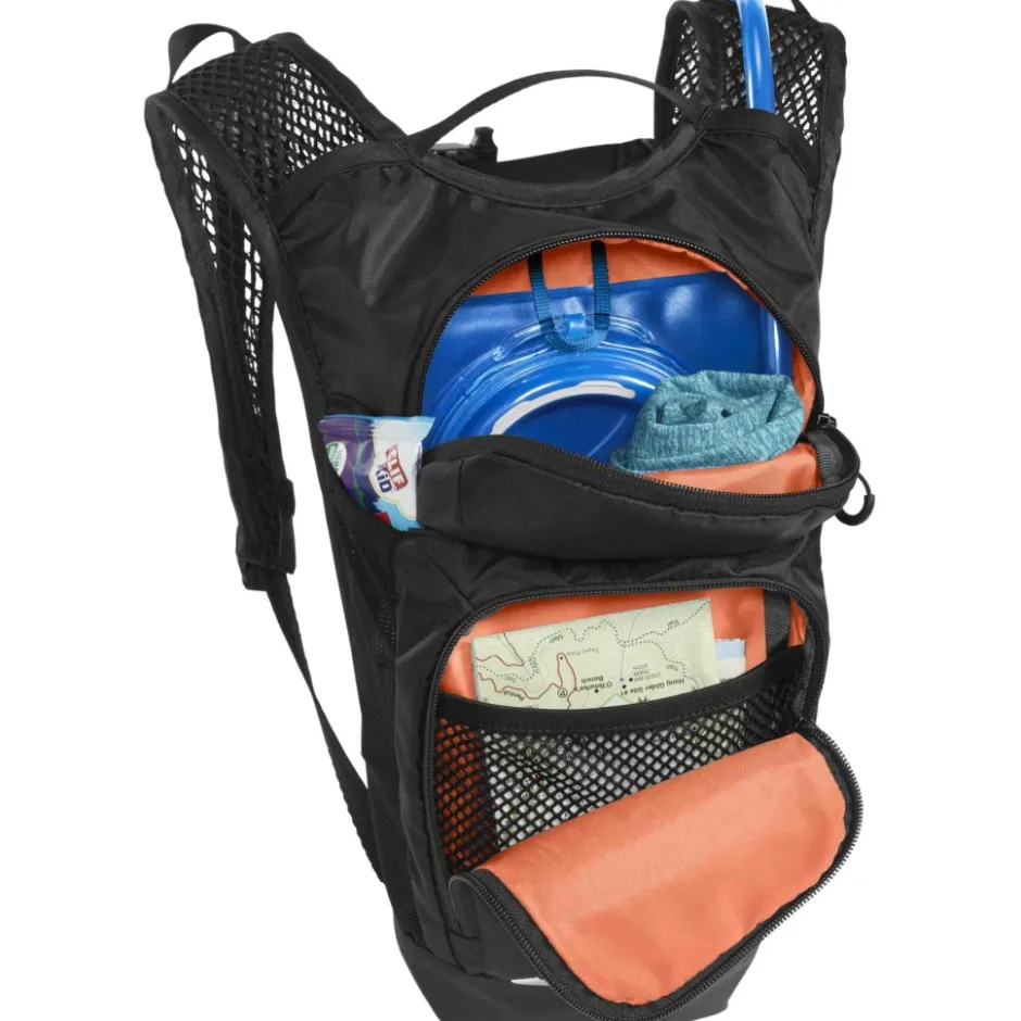 Drinkrugzakken < CamelBak Mini M.U.L.E. 5L Drinkrugzak voor kinderen + 1,5 liter Crux-reservoir - zwart/flames