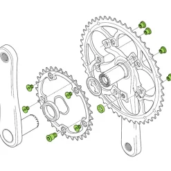 Campagnolo FC-SR100 / FCAT300 Chainring Bolts Set