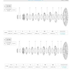 Tandwielen < Campagnolo Rondseleenheid - N3W | 13-voudig (WRL) | klein - 11/12 Tanden | 13SWRL-1112