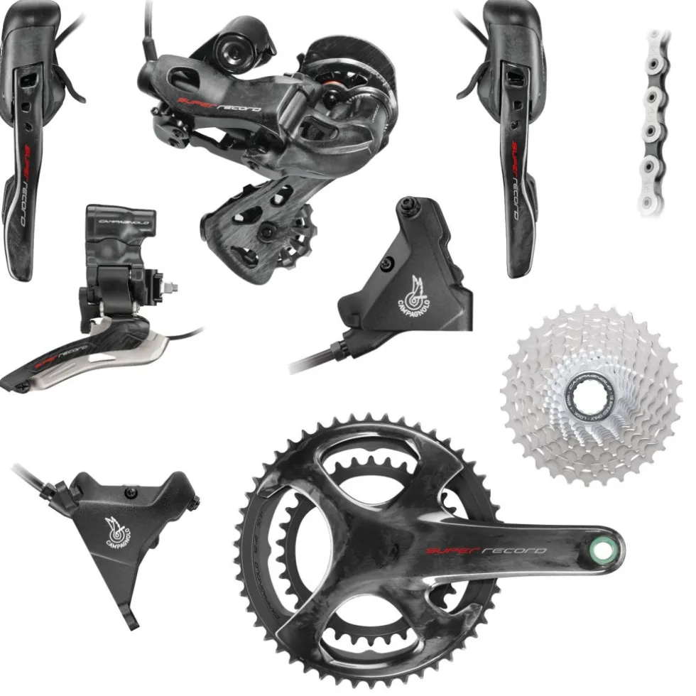 Campagnolo Super Record EPS Schakelgroep 2x12-Voudig - Hydraulische Schijfrem - Flat Mount