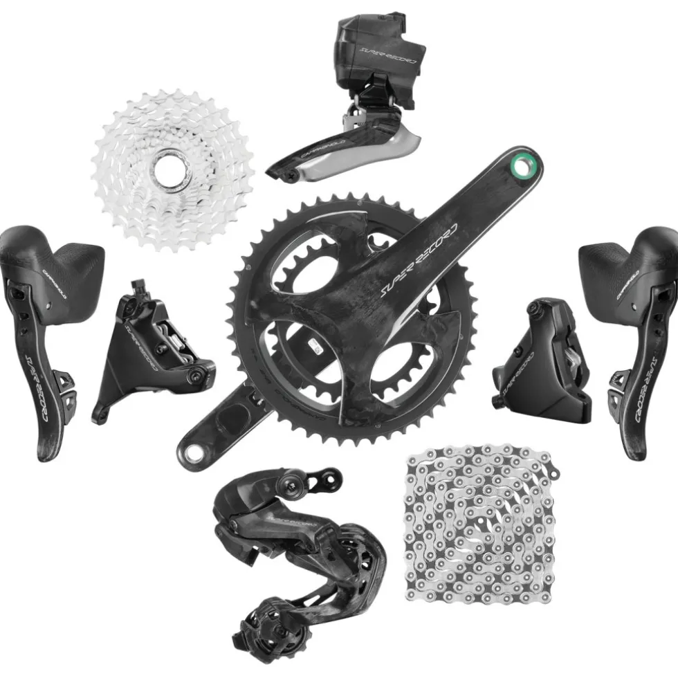 Campagnolo Super Record WRL Schakelgroep 2x12-Voudig - Hydraulische Schijfrem - Flat Mount