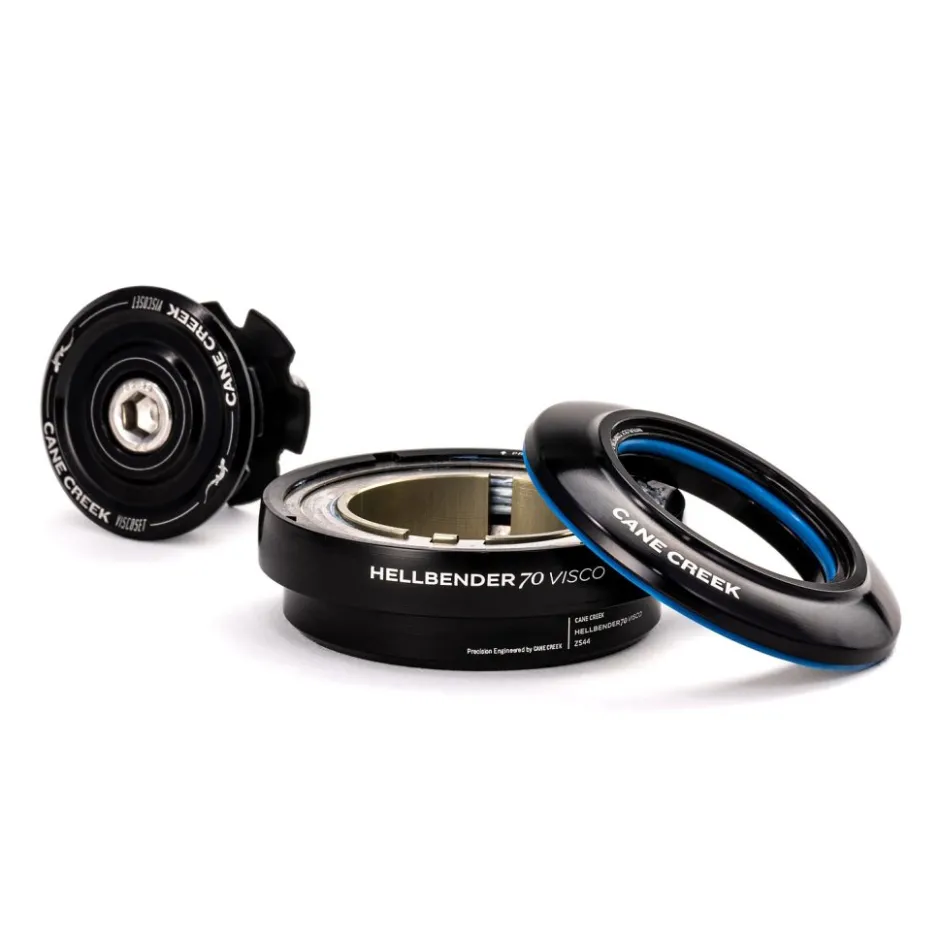 Balhoofdsets < Cane Creek Hellbender 70 Visco Bovenstuk van Headset 1 1/8 inch - ZS44/28.6 - Mid Tune - zwart