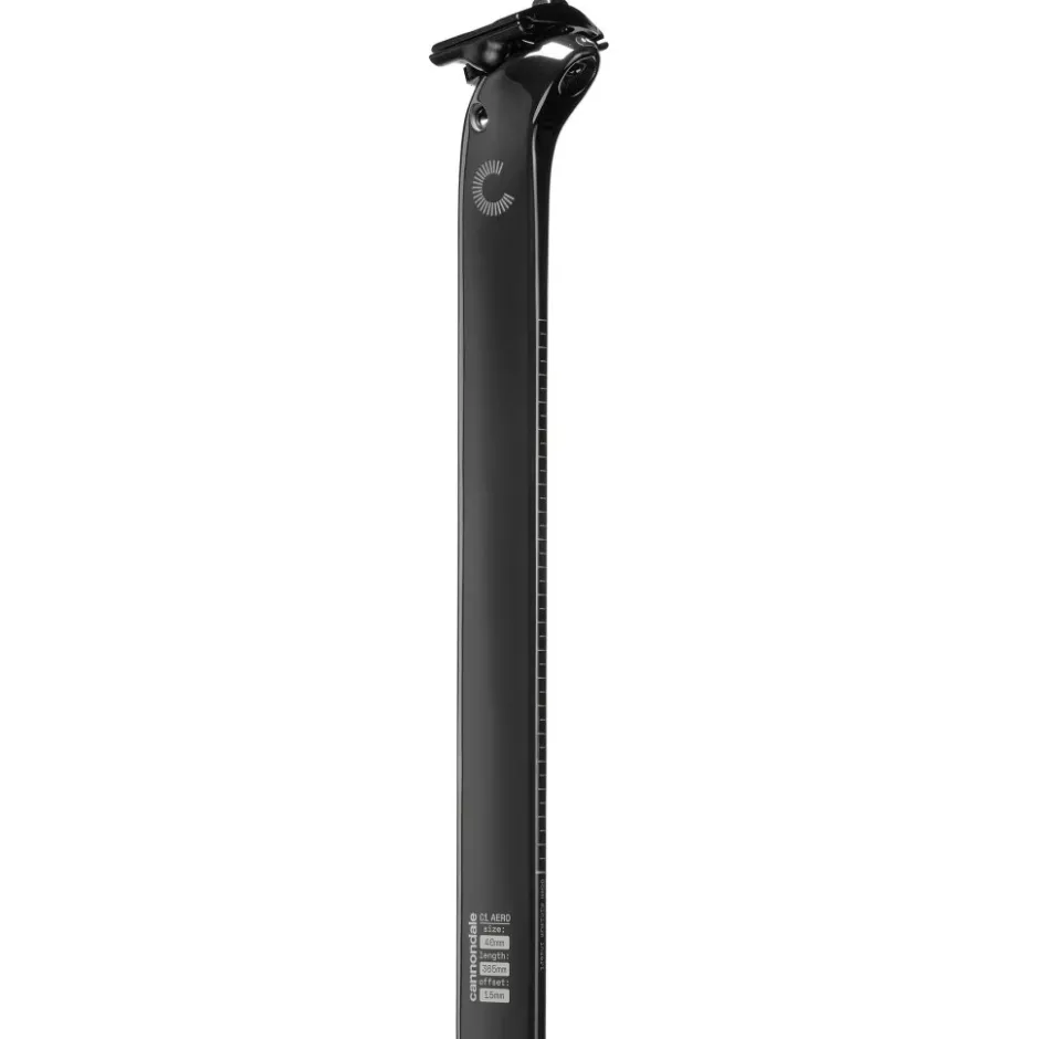 Vaste Zadelpennen < Cannondale C1 Aero 40 V2 Carbon Zadelpen | 365 mm - 15mm Setback - zwart