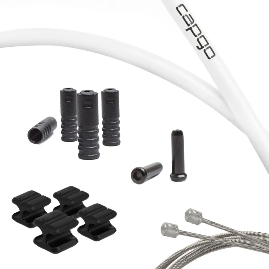 Bowdenkabels En Buitenkabels < capgo Schakelkabelset - Blue Line | Double (2x) - Road (Campagnolo) | wit