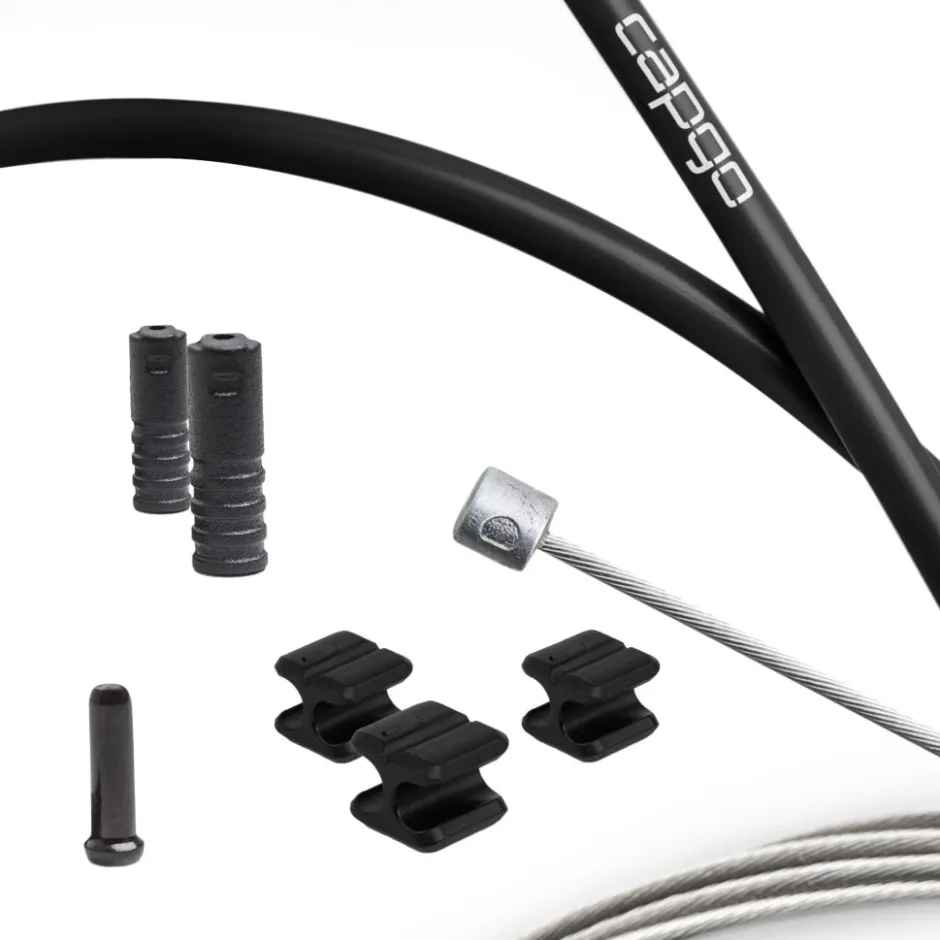 Bowdenkabels En Buitenkabels < capgo Schakelkabelset - Blue Line | Single (1x) - E-Bike/MTB (Shimano/SRAM) | zwart