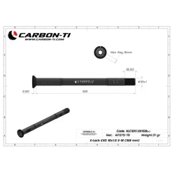 Snelspanners En Steekassen < Carbon-Ti X-Lock EVO Thru Axle - 12x142mm - X-12 - M12x1.0mm - Length 159mm - black