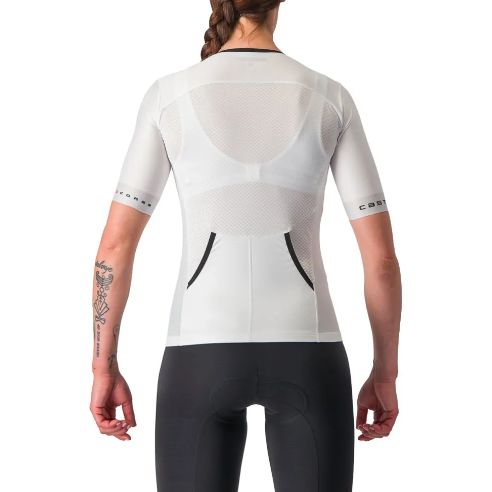 Castelli Free Speed 2 Race Fietsshirt met Korte Mouwen Dames - wit/zwart 001
