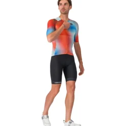 Castelli Free Speed 3 Race Fietsshirt met Korte Mouwen Heren - paprika/winter sky 655