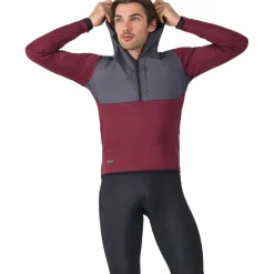 Castelli Unltd Roam Hoodie Heren - bordeaux/lead grey 421